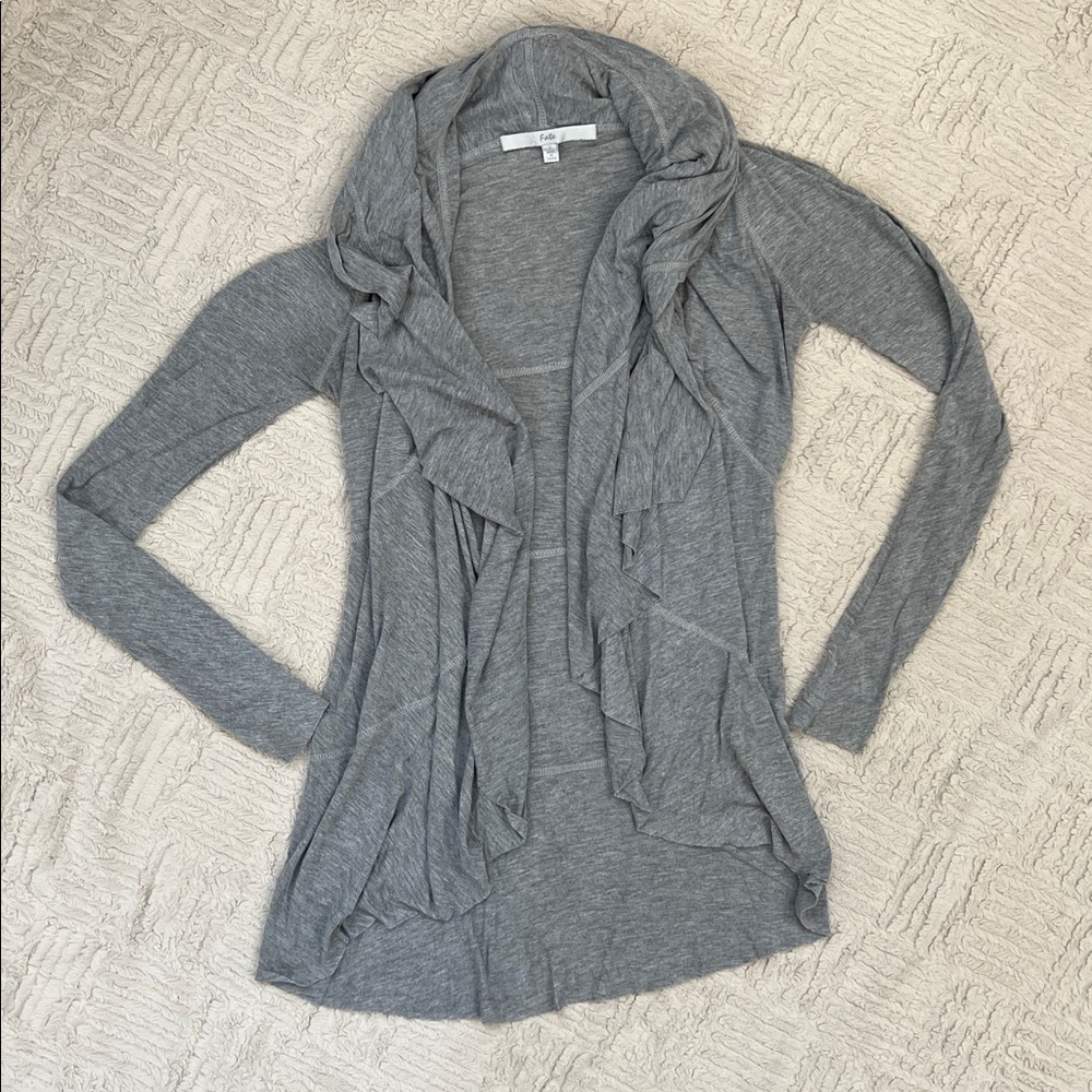 Fate Gray Women's Drape Cardigan, Size Small